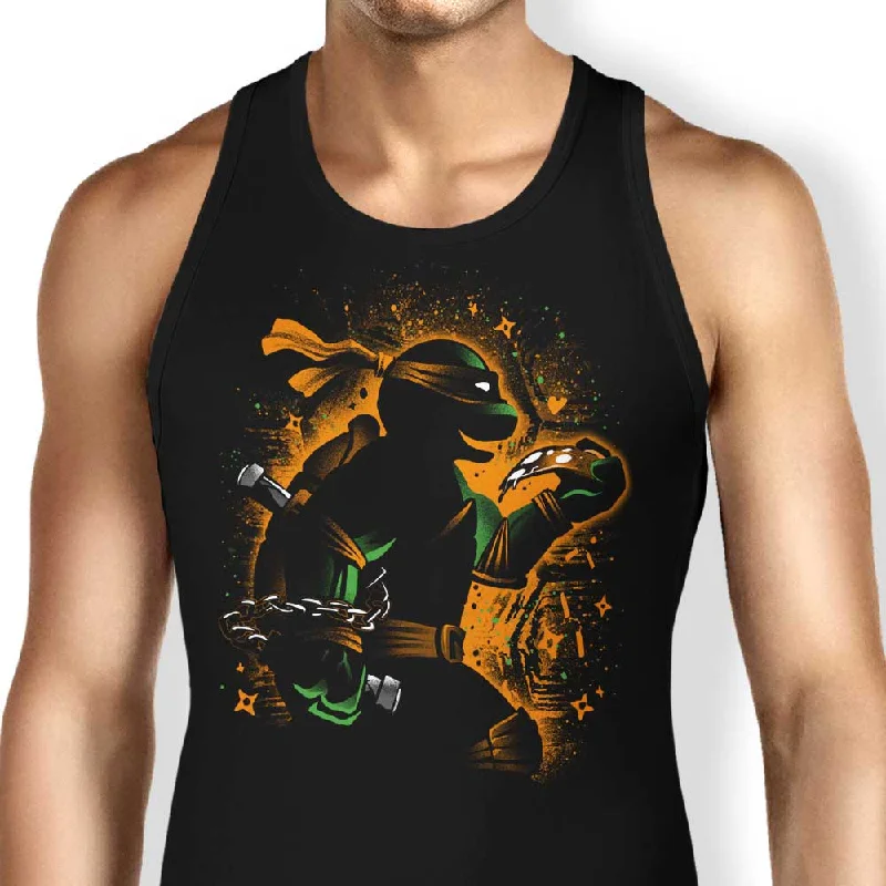 Orange Partying Ninja - Tank Top