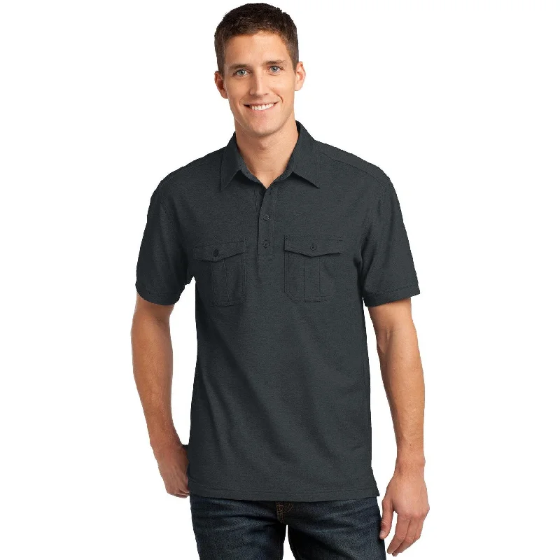 CLOSEOUT - Port Authority Oxford Pique Double Pocket Polo