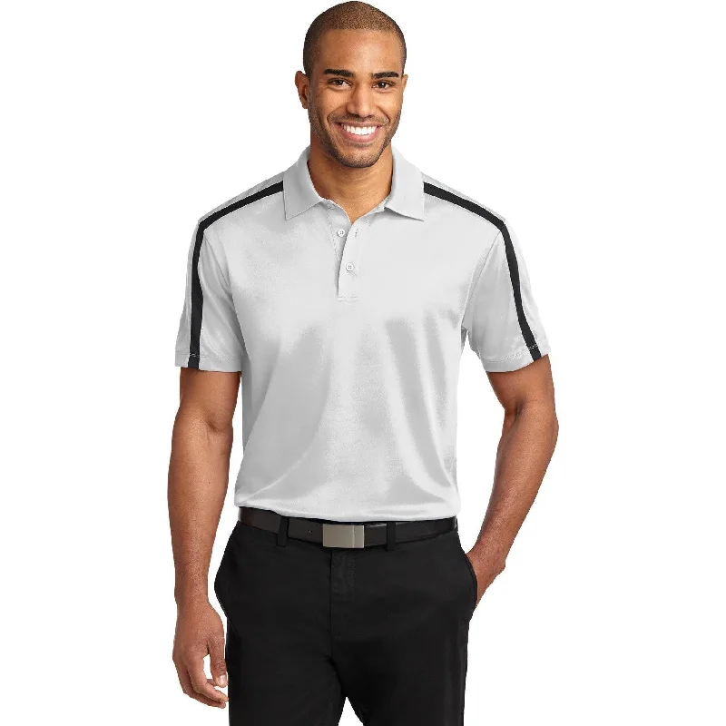 CLOSEOUT - Port Authority Silk Touch Performance Colorblock Stripe Polo