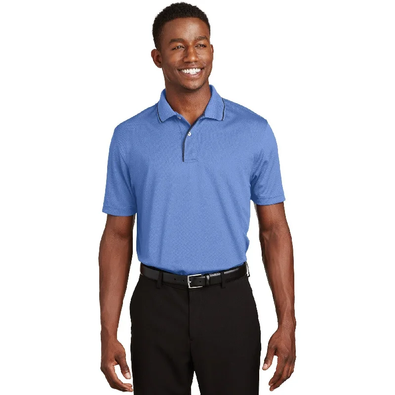 CLOSEOUT - Sport-Tek Dri-Mesh Polo with Tipped Collar and Piping