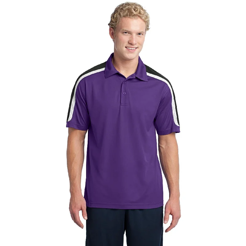 CLOSEOUT - Sport-Tek Tricolor Shoulder Micropique Sport-Wick Polo