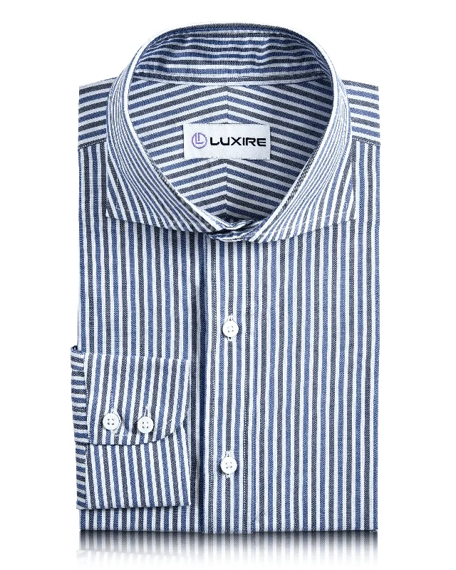 Light Dark Blue Stripes Shirt