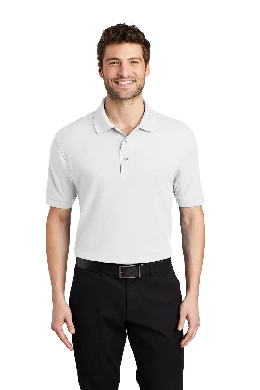 Port Authority K500 Silk Touch Polo - White