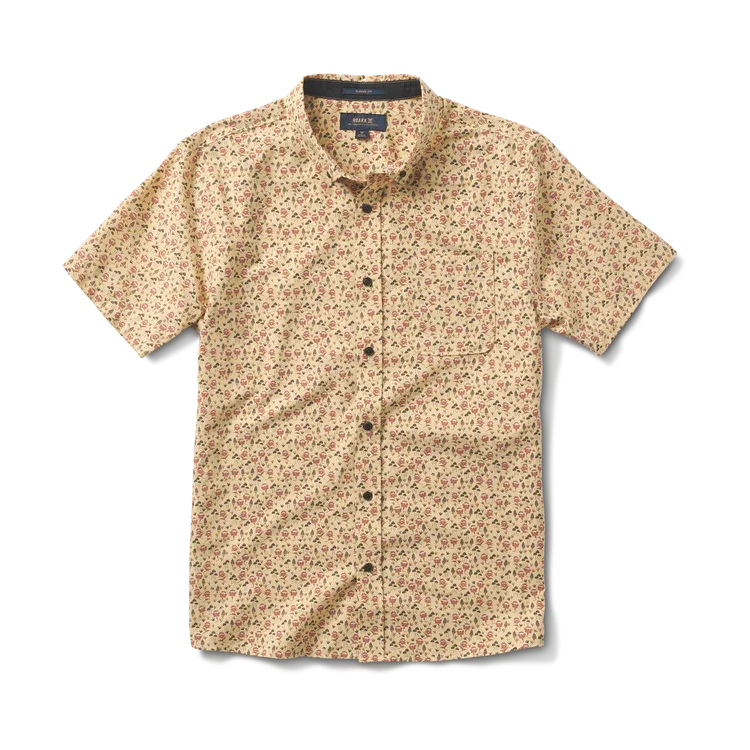 Scholar Oxford Short Sleeve Button Up Shirt - Boletes Sunbeam