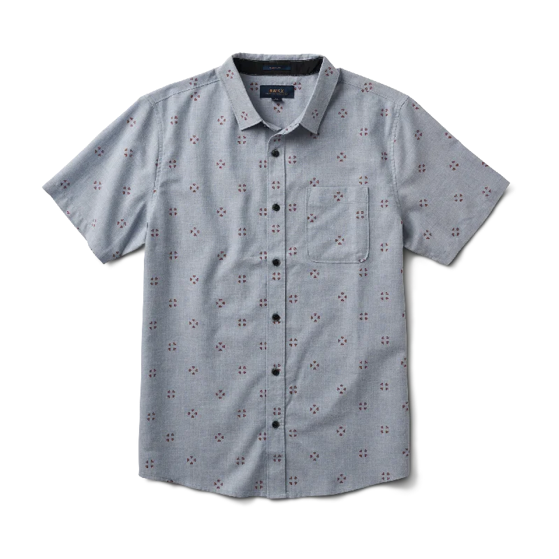 Scholar Oxford Short Sleeve Button Up Shirt - Cascata