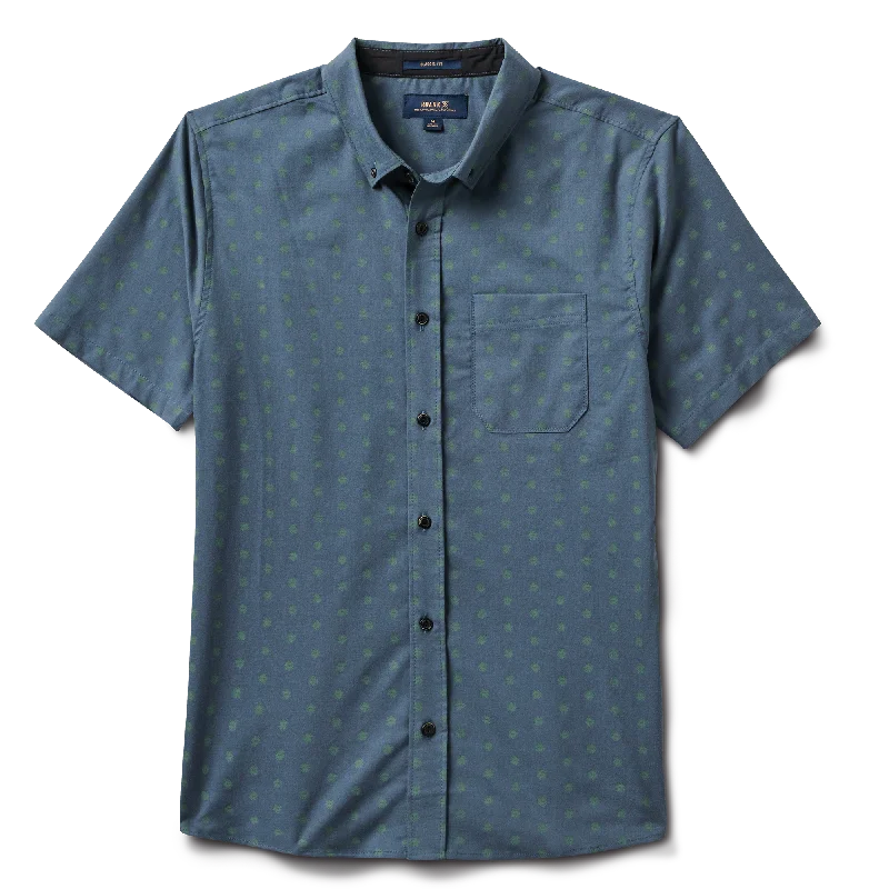 Scholar Stretch Organic Short Sleeve Button Up Shirt - Tundra