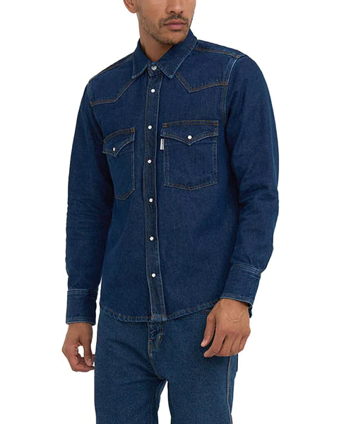 WESTERN DENIM SHIRT - BLUE