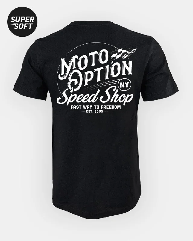 MENS FAST WAY TO FREEDOM TEE - HEATHER BLACK