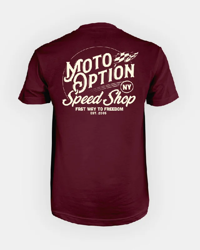 MENS FAST WAY TO FREEDOM TEE - MAROON