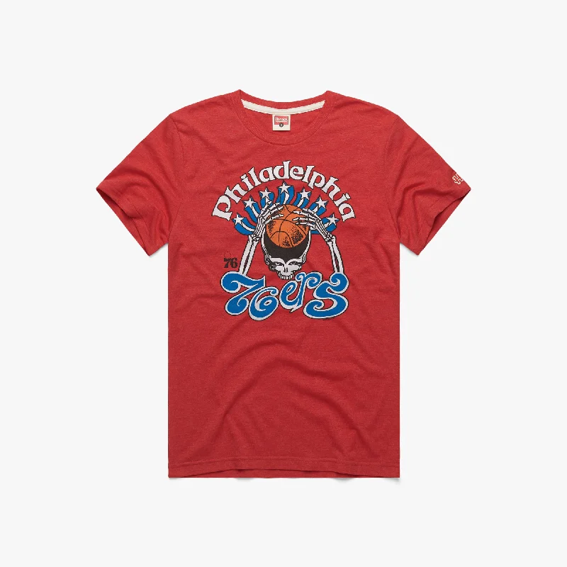 NBA x Grateful Dead x 76ers Skull