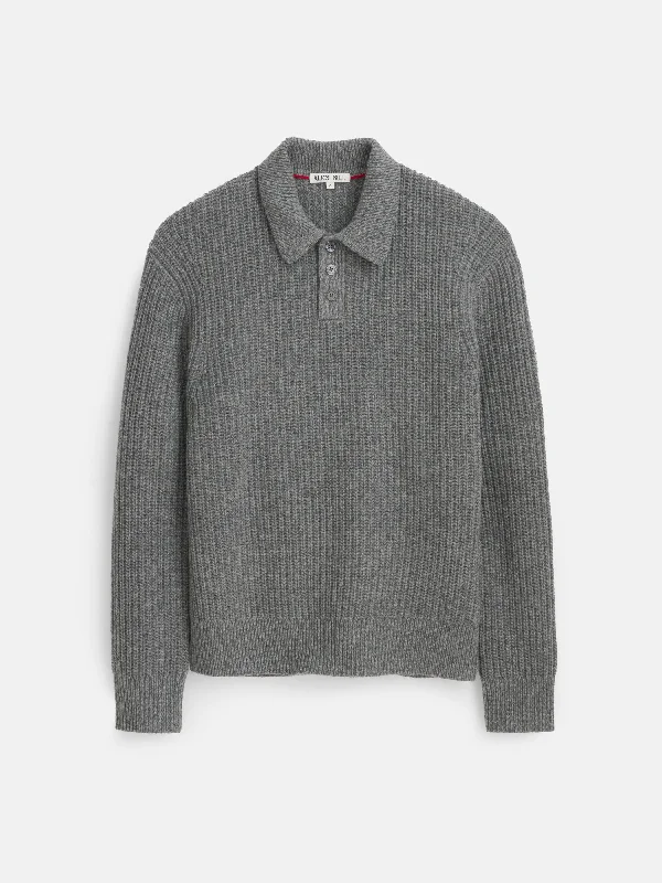 Carl Polo Sweater In Chunky Wool