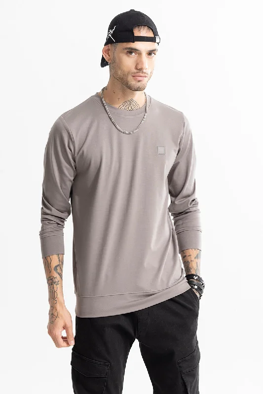 Embroided Logo Grey Sweatshirt