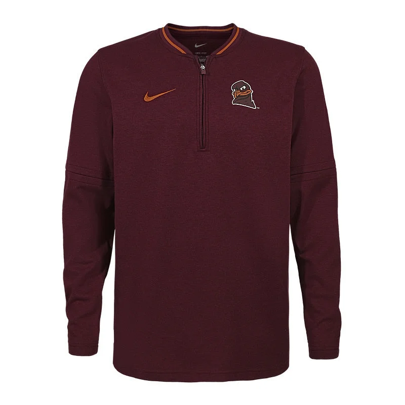 Virginia Tech Men's Dri-FIT Coaches Long-Sleeved Top: Maroon by Nike