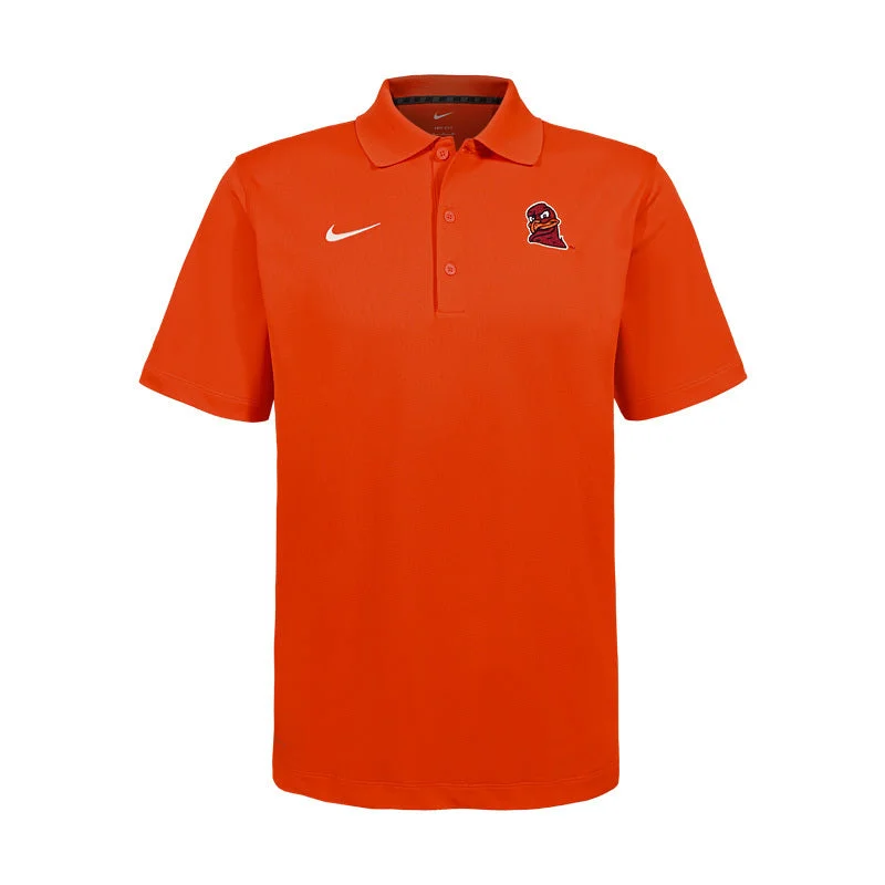 Virginia Tech Men's Dri-FIT Varsity HokieBird Polo: Orange by Nike