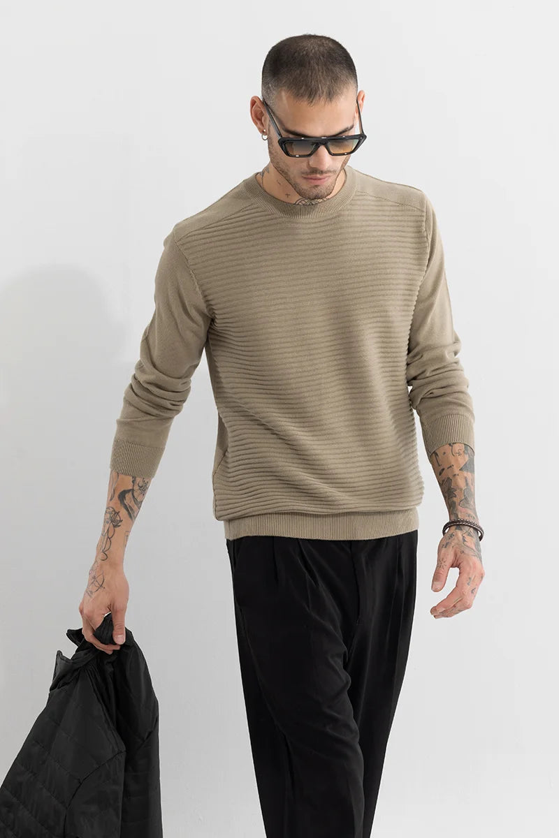 Wabble Line Beige Sweater